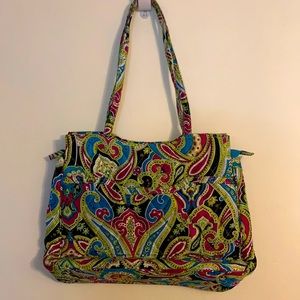 Vera Bradley zip bag. Paisley purple, green, blue